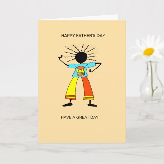 Afrikanische Kunst, Master Drummer Vatertag Karte (Kleine Pflanze)