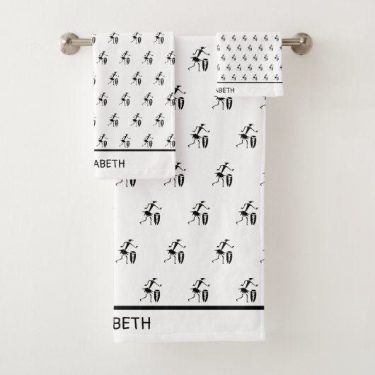 Afrikanische Kunst, Niedliche Inspirationsquelle Badhandtuch Set (Insitu)