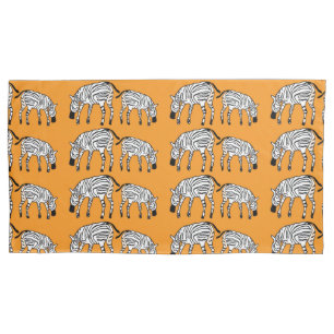 Afrikanische Kunst, Niedliches kenianisches Zebras Kissenbezug