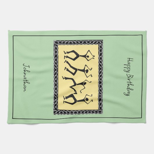 Afrikanische Kunst, Party Geschirrtuch (Horizontal)