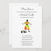 Afrikanische Kunst, Phantastisches Glück zum Gebur Einladung (Vorne/Hinten)