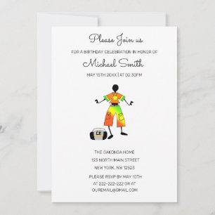 Afrikanische Kunst, Phantastisches Glück zum Gebur Einladung