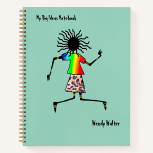 Afrikanische Kunst, Phantastisches Trendy Girl Notizblock