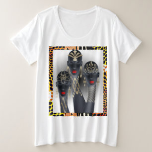 Afrikanische Kunst Plus Größe Große Größe T-Shirt