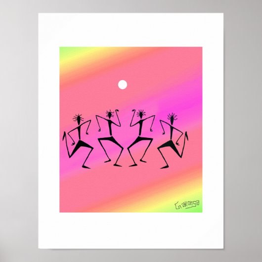 Afrikanische Kunst, Rainbow Celebration Poster (Vorne)