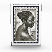Afrikanische Kunst Reisen Französisch Francaise "P Fotoblock (Vorderseite)