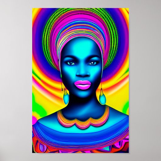 Afrikanische Kunst Schwarze Frauen Kunst Afrikanis Poster (Vorne)