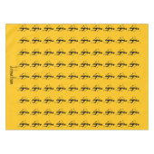 Afrikanische Kunst, Silhouette Athletin Orange Pat Tischdecke (Vorderseite (Horizontal))