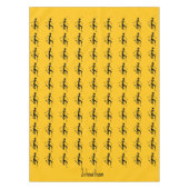 Afrikanische Kunst, Silhouette Athletin Orange Pat Tischdecke (Vorderseite)