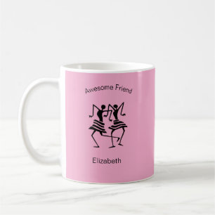 Afrikanische Kunst, Silhouette Feiern Freund Kaffeetasse