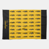 Afrikanische Kunst, Silhouette Gitarrist Geschirrtuch (Horizontal)