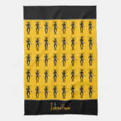 Afrikanische Kunst, Silhouette Gitarrist Geschirrtuch (Vertikal)