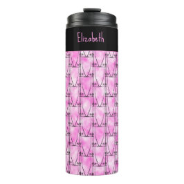 Afrikanische Kunst, Silhouette tropische Kokospalm Thermosbecher