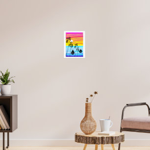 Afrikanische Kunst, Sunset Sailing Poster