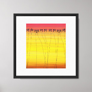 Afrikanische Kunst, tropische Sommersonne Leinwanddruck