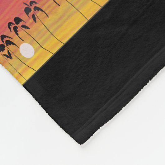 Afrikanische Kunst, tropisches Sommermuster Fleecedecke (Ecke)