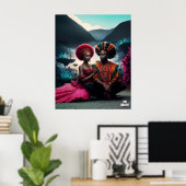 Afrikanische Kunst: Visionäre Portraits von Me Poster (Heimbüro)