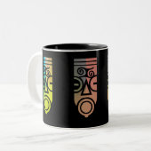 afrikanische Kunst Zweifarbige Tasse (Vorderseite Links)