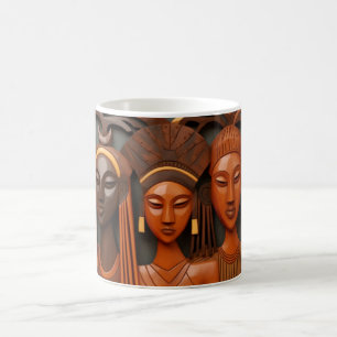 afrikanische Kunstdrucke, 3D-Holzrettungsstil Kaffeetasse