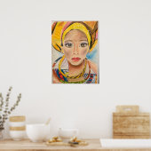 Afrikanische Künstlerin Poster (Küche)