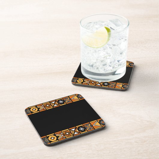 Afrikanische Kunstschwarz-Untersetzer Untersetzer (Rechte Seite)