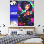 Afrikanische Lady Portrait Wall Artwork Leinwanddruck (Insitu (Schlafzimmer))