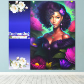 Afrikanische Lady Portrait Wall Artwork Leinwanddruck (Insitu (Holzboden))