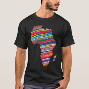 Afrikanische Landkarte - farbenfroher Kontinent T-Shirt