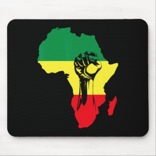 Afrikanische Landkarte Faust Schwarze Geschichte N Mousepad