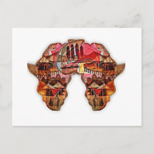Afrikanische Landkarte: Feiern Sie die Saison mit  Postkarte
