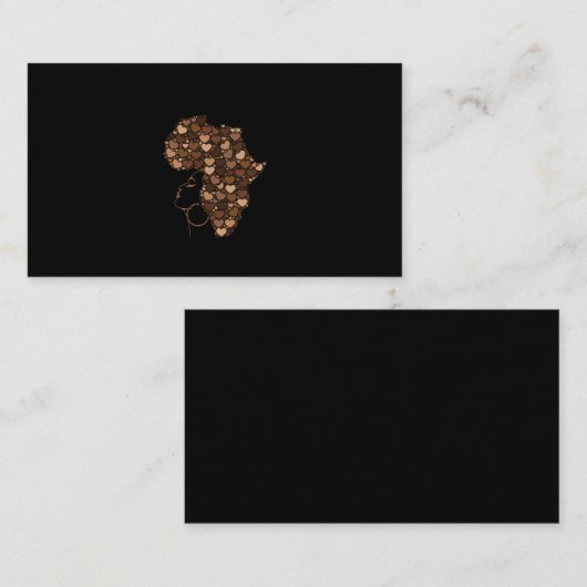 Afrikanische Landkarte - Herz für die Frauen Schwa Visitenkarte (Vorne/Hinten)