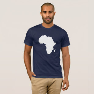 Afrikanische Landkarte in Weiß T-Shirt