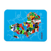 Afrikanische Landkarte mit Flaggen Magnet (Horizontal)