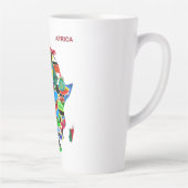 Afrikanische Landkarte mit Flaggen Milchtasse (Rechts)