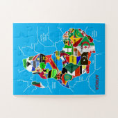 Afrikanische Landkarte mit Flaggen Puzzle (Horizontal)