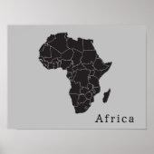 Afrikanische Landkarte Poster (Vorne)