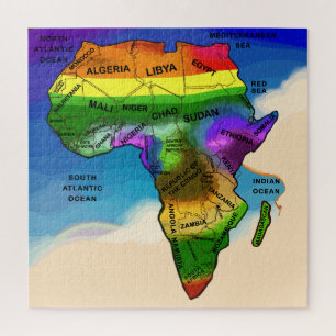 Afrikanische Landkarte Puzzle