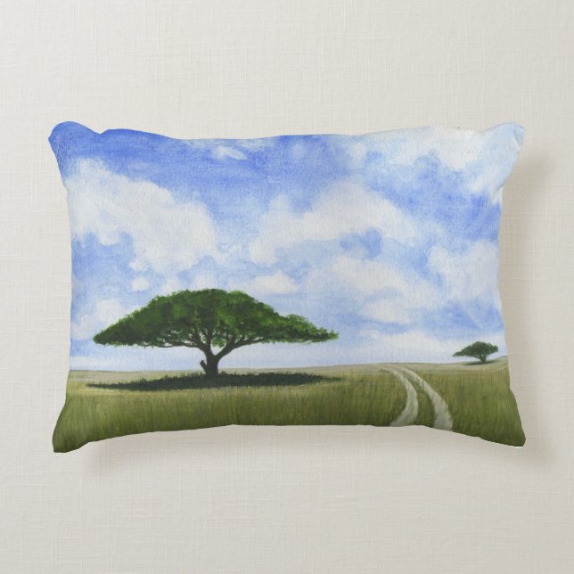 Afrikanische Landschaft Dekokissen (Vorderseite)