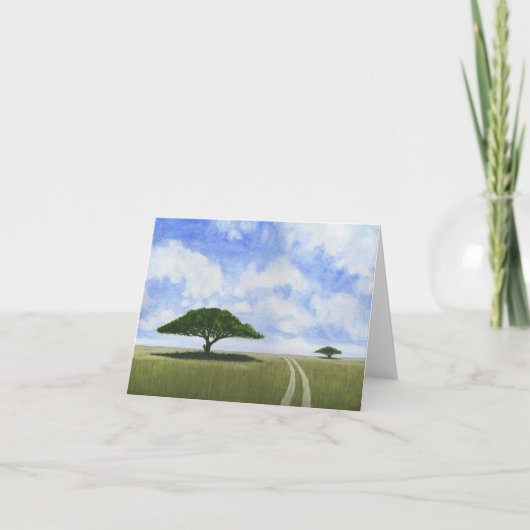 Afrikanische Landschaft Feiertagskarte (Vorderseite)