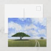 Afrikanische Landschaft Postkarte (Vorne/Hinten)