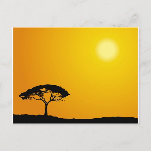 Afrikanische Landschaft Postkarte (Vorderseite)