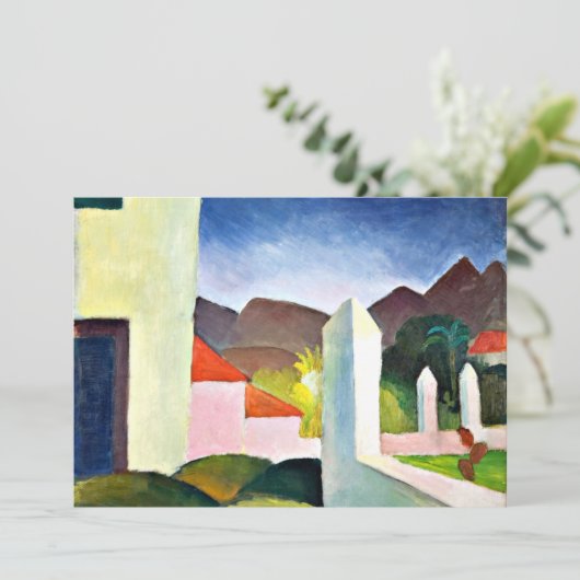 Afrikanische Landschaftsmalerei von August Macke Karte (Stehend Vorderseite)