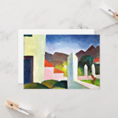 Afrikanische Landschaftsmalerei von August Macke Karte (Vorderseite/Rückseite Beispiel)