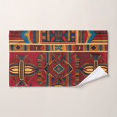 Afrikanische Leinwand Badhandtuch Set (Handtuch)