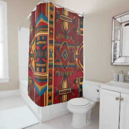 Afrikanische Leinwand Duschvorhang