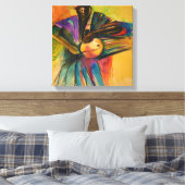 Afrikanische Leinwand (Eyo Dancer) (Insitu (Schlafzimmer))