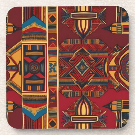Afrikanische Leinwand Getränkeuntersetzer (Vorderseite)