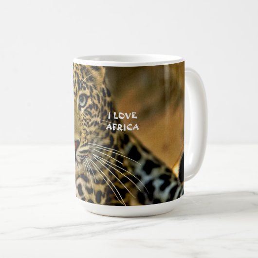 Afrikanische Leopard-Tasse Kaffeetasse (VorderseiteRechts)