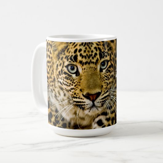 Afrikanische Leopard-Tasse Kaffeetasse (Vorderseite Links)