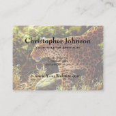 Afrikanische Leopard-Visitenkarte Visitenkarte (Rückseite)